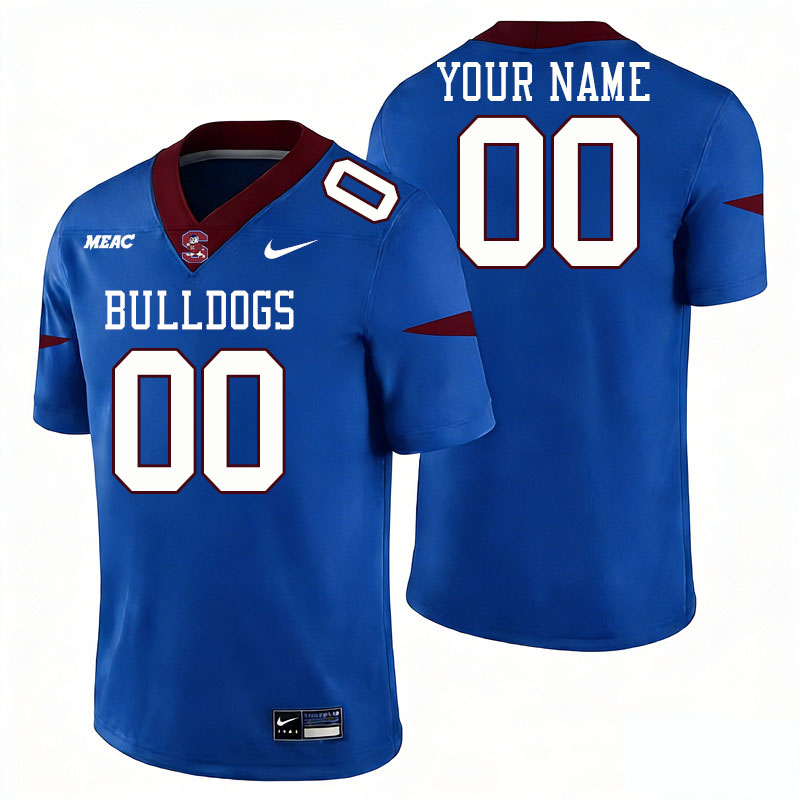 Custom South Carolina State Bulldogs Name And Number Football Jerseys,Uniforms Stitched-Blue